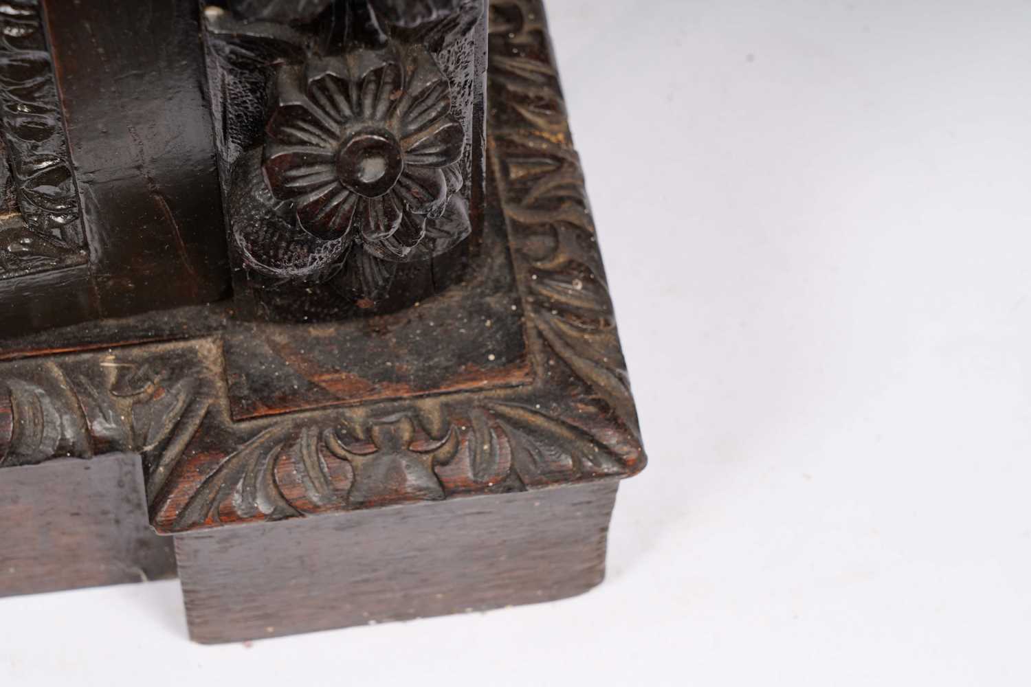 A Victorian oak pedestal partners desk - Image 10 of 14