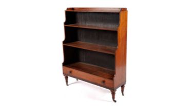 A Victorian mahogany waterfall bookcase