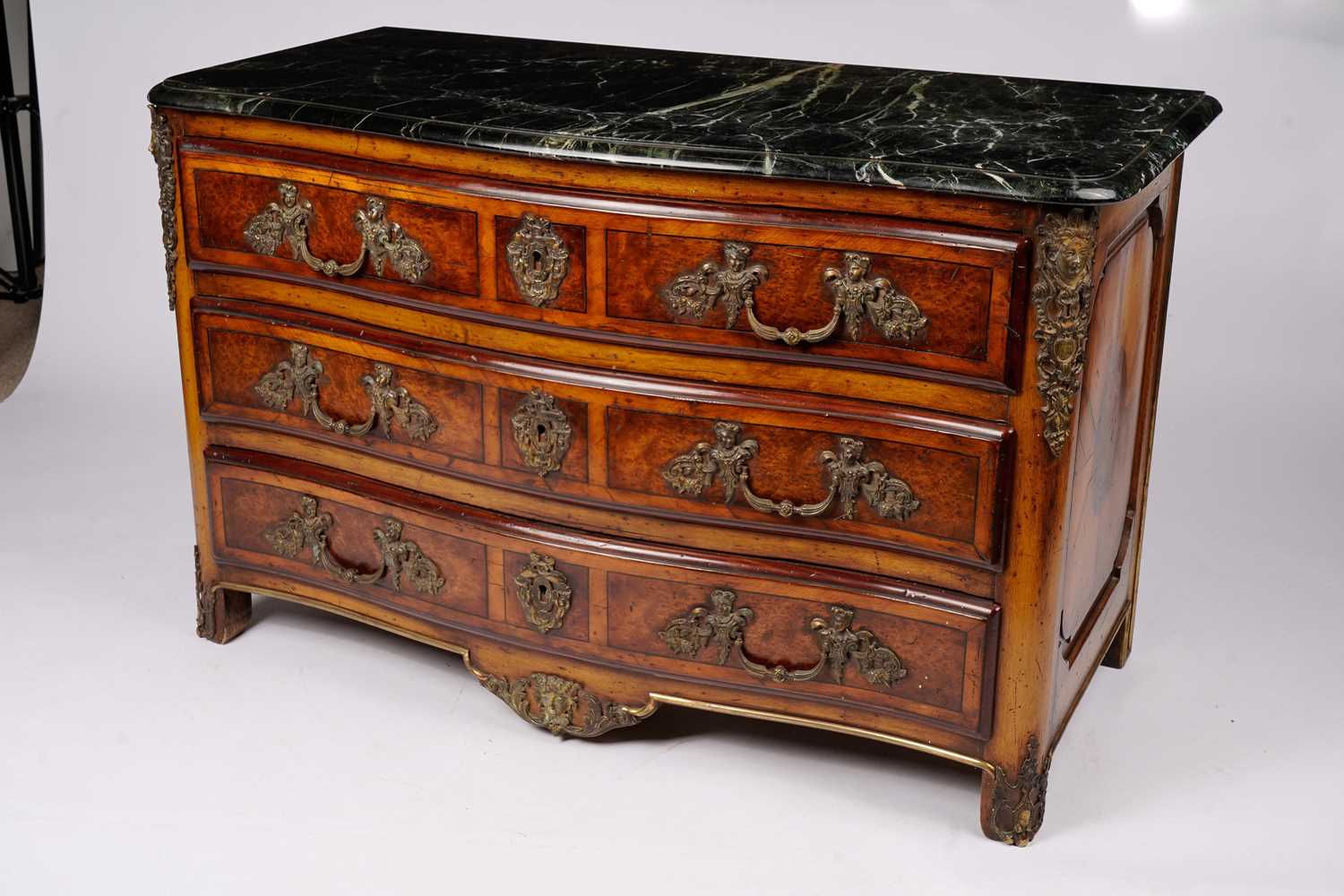 A French Louis XV revival serpentine commode - Image 7 of 17