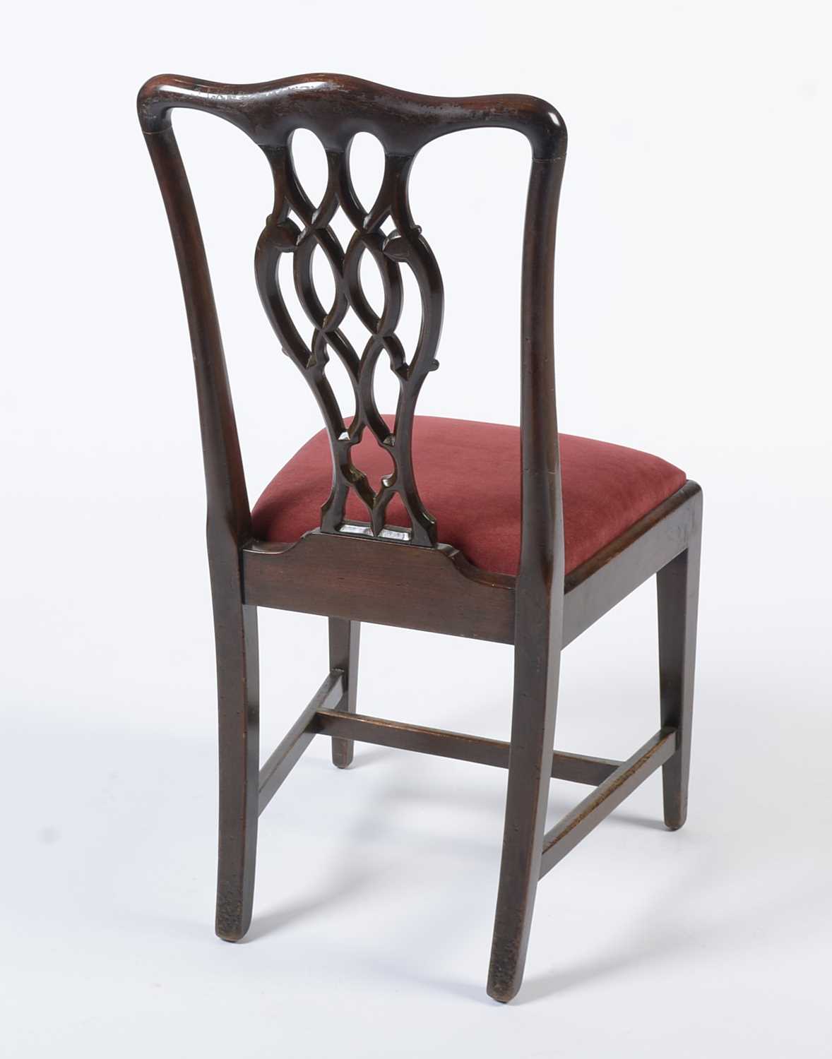 A set of ten George III style mahogany dining chairs - Image 8 of 13