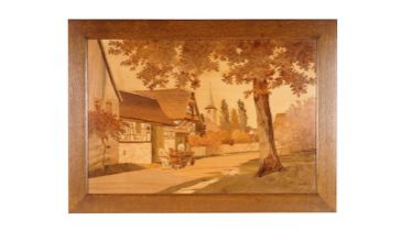 Spindler - Geiswiller | marquetry inlaid wooden panel