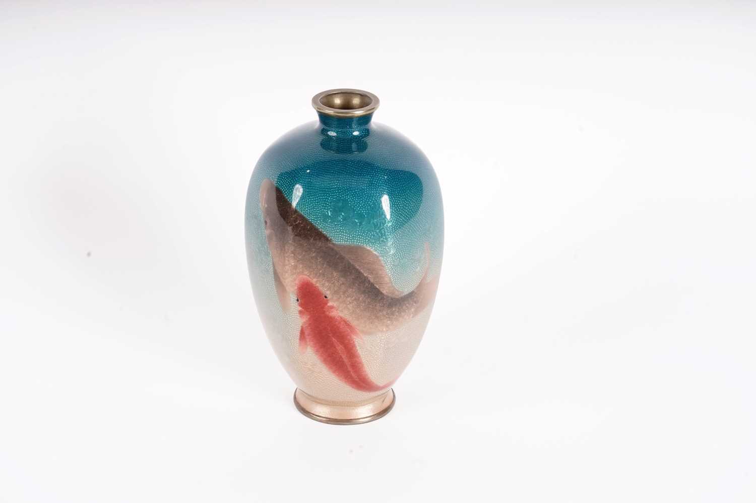 Japanese Ginbari Vase - Image 2 of 6