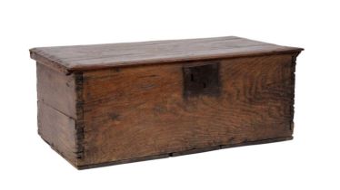 An oak bible box, late 17th/18th Century