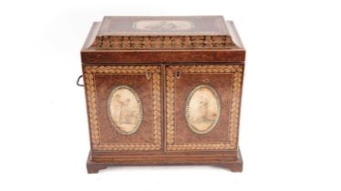 A Victorian burr walnut jewellery box