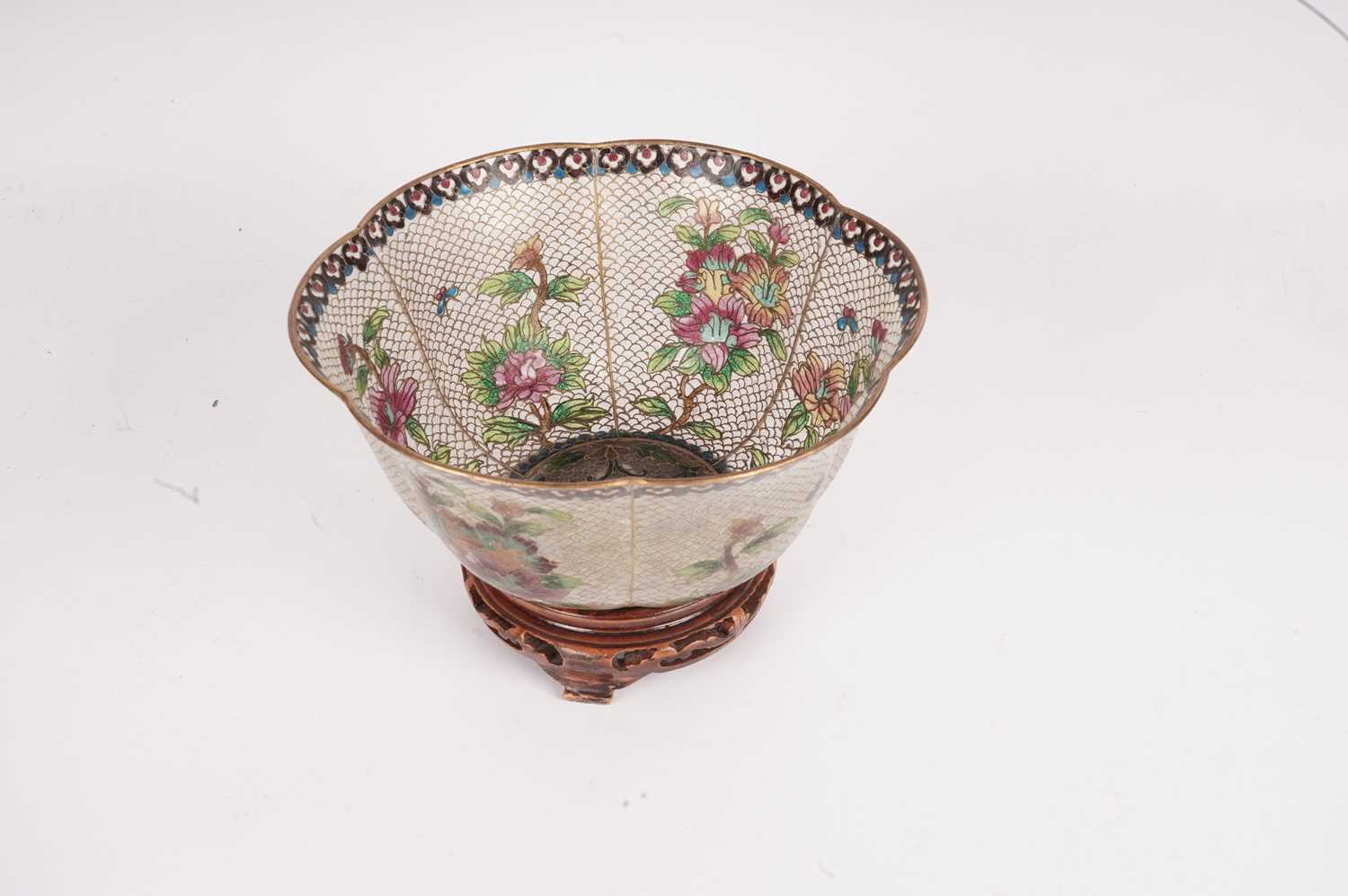 Late 19th century Chinese 'Plique a jour' bowl - Image 3 of 5