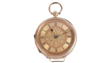 An 18ct yellow gold cased fob watch