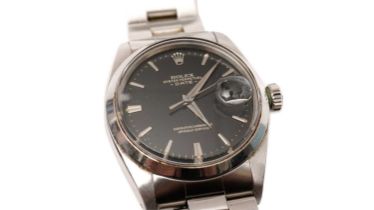 Rolex Oyster Perpetual Date: a stainless steel cased automatic wristwatch
