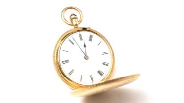 Reid & Sons, Newcastle on Tyne: an 18ct yellow gold cased hunter pocket watch