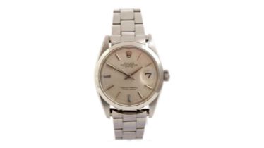 Rolex Oyster Perpetual Date: a steel cased automatic wristwatch