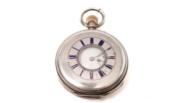 Curtis & Horspool, Leicester: a silver cased half-hunter pocket watch