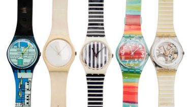 Five Swatch watches