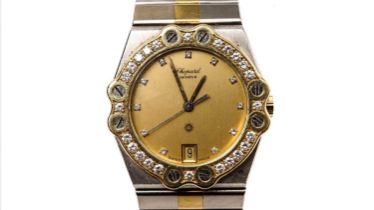 Chopard, Geneve, St. Moritz: a steel and 18ct yellow gold wristwatch