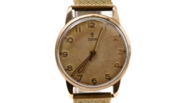 Tudor: a 9ct yellow gold cased manual wind wristwatch