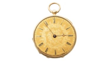 E. Bonnet & Fils, Geneve: an 18ct yellow gold cased open faced pocket watch