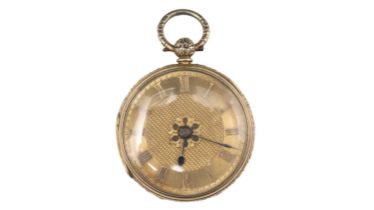 G. Graham, Cockermouth: a silver gilt cased open faced pocket watch