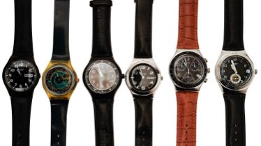 Six Swatch watches