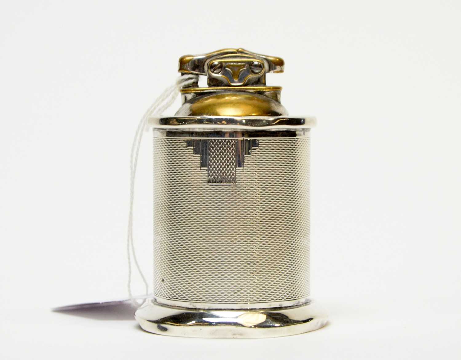 An Art Deco silver cased table lighter, by Mappin & Webb