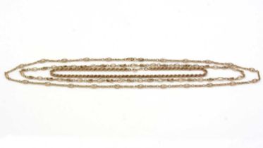 Three 9ct yellow gold chain necklaces