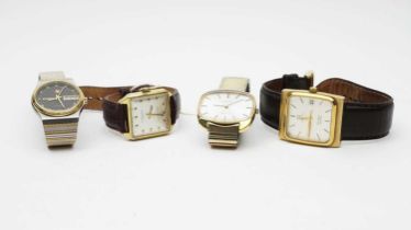 Four wristwatches by Rado, Tissot, Favre-Leuba and Zenith