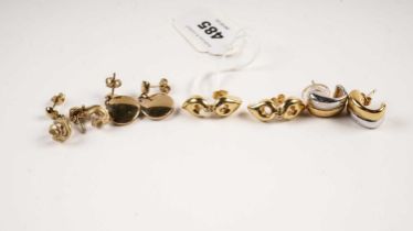 A selection of gold earrings
