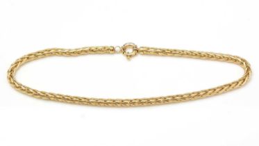 An 18ct yellow gold snake link necklace
