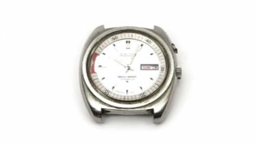 Seiko Bell-matic steel-cased automatic wristwatch.