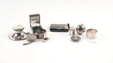 Selection of silver and other items