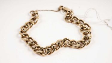 A 9ct yellow gold curb link bracelet