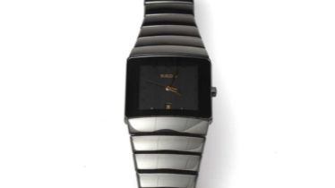 Rado Diastar: a black ceramics-cased wristwatch,