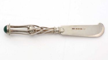 An Elizabeth II silver hand-made butter knife