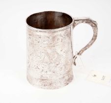 A Victorian silver hunting cup