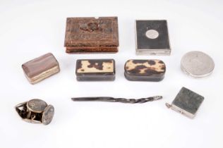 A selection of 19th Century brass buttons by Firmin; and boxes