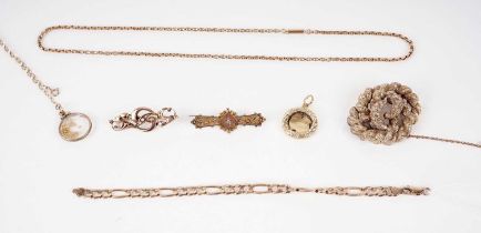 A collection of gold and other jewellery