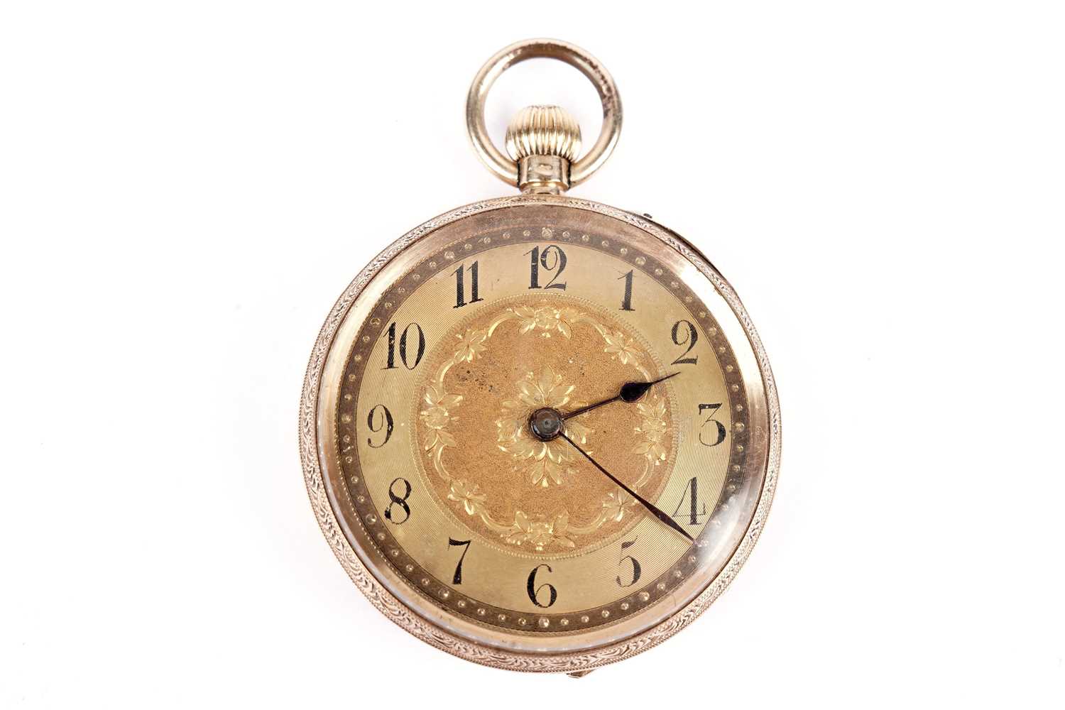 A Victorian yellow gold open face pocket watch