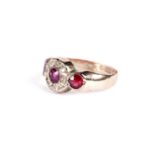 An Edwardian ruby and diamond ring