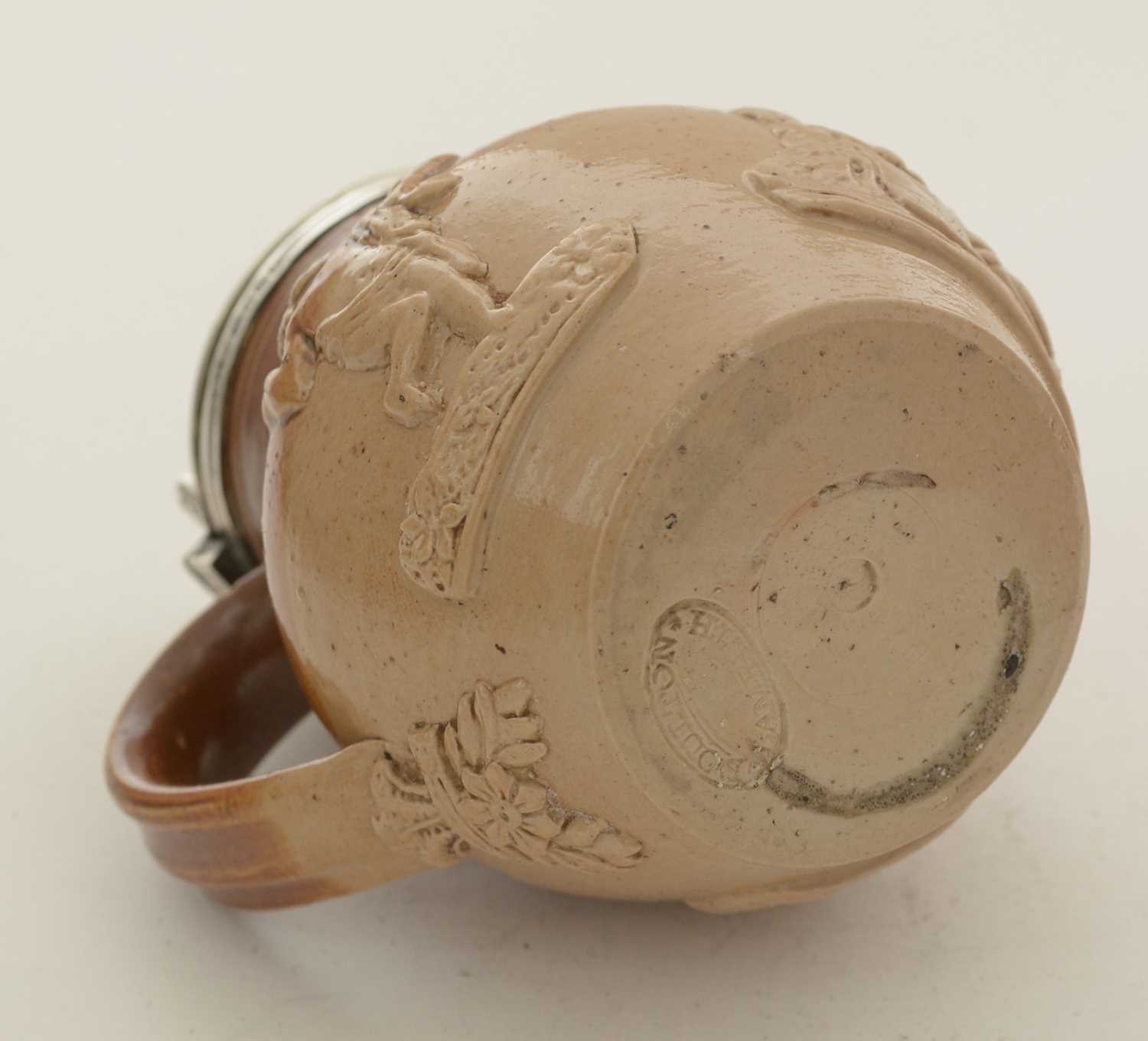 A Victorian Doulton Lambeth stoneware mustard pot - Image 9 of 16