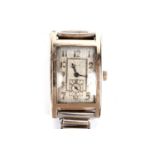 An Art Deco 9ct gold cased wristwatch retailed by Reid