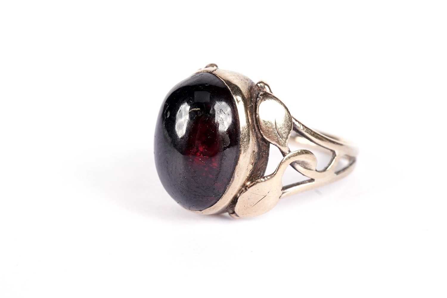 A garnet dress ring