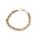 An Italian yellow gold bracelet