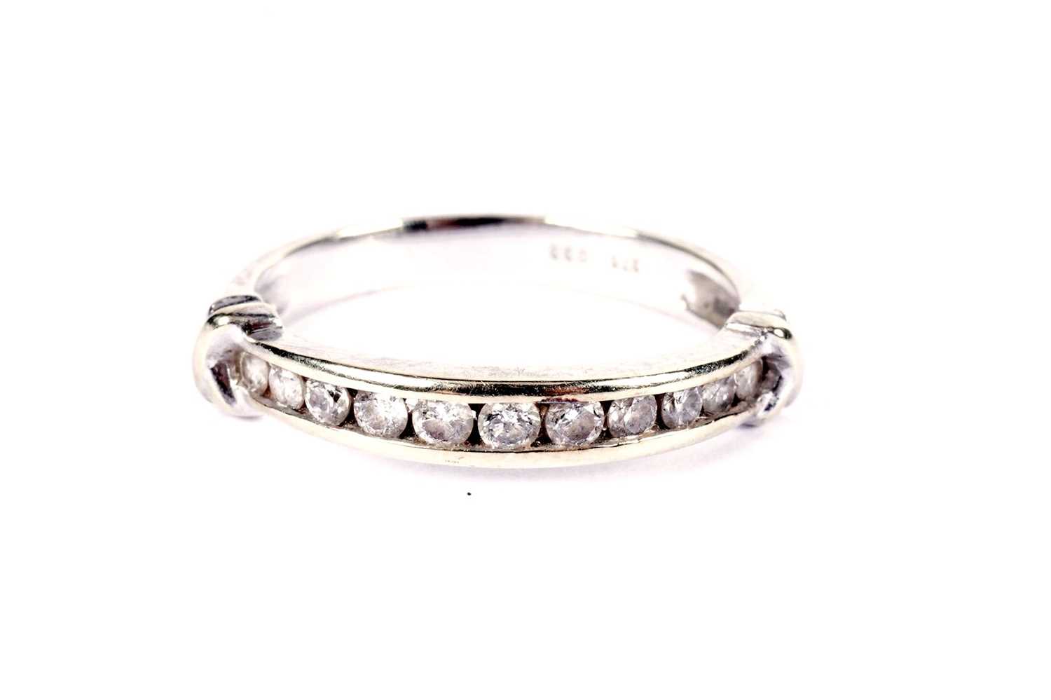 A diamond half hoop eternity ring - Image 2 of 3