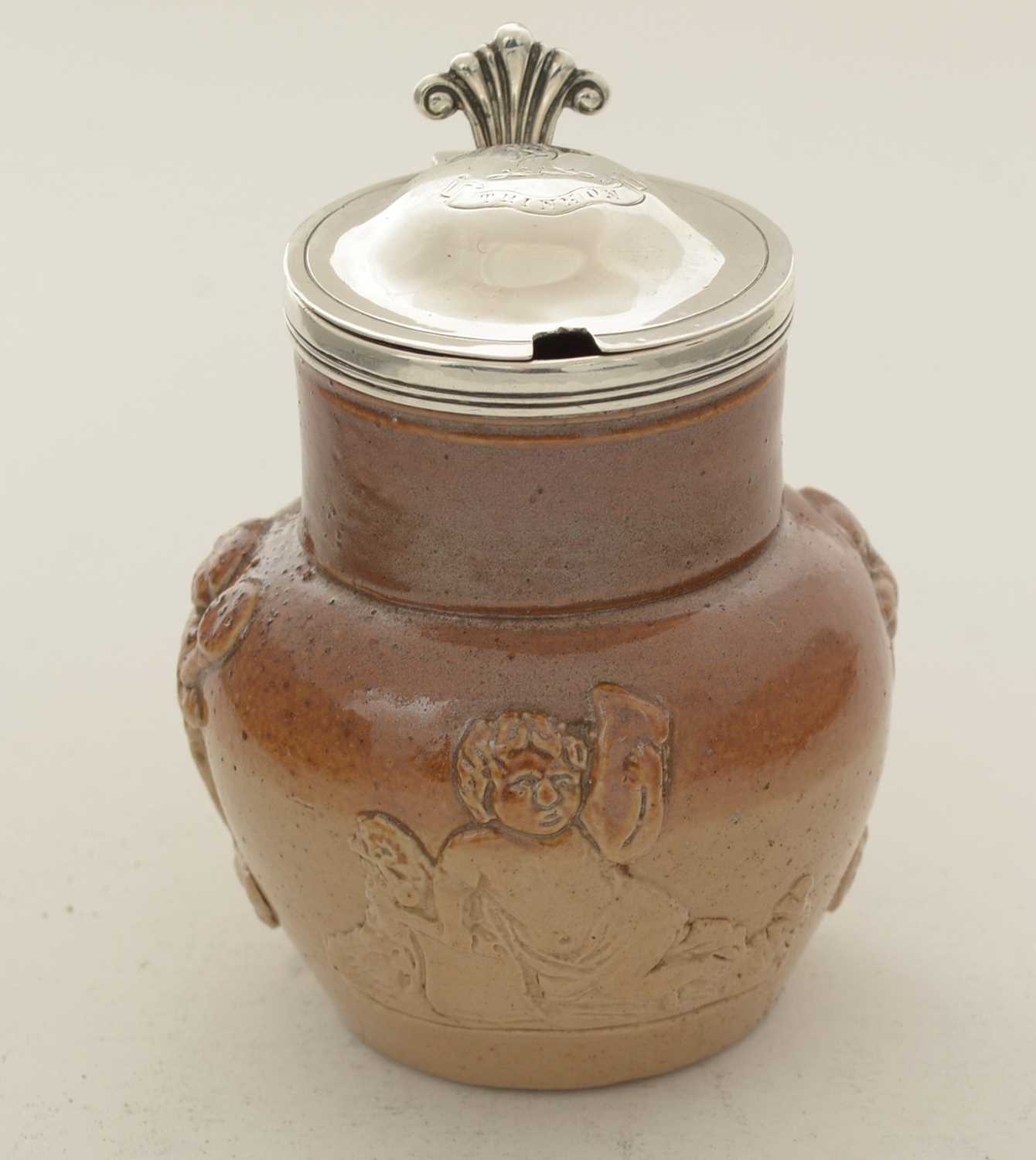 A Victorian Doulton Lambeth stoneware mustard pot - Image 5 of 16