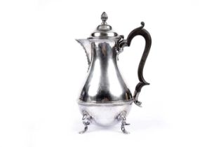 A late Victorian silver coffee pot