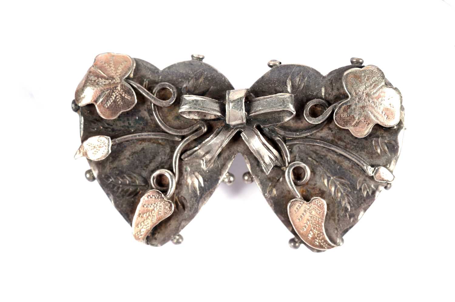 Late Victorian sentimental silver and white metal brooches - Image 4 of 6