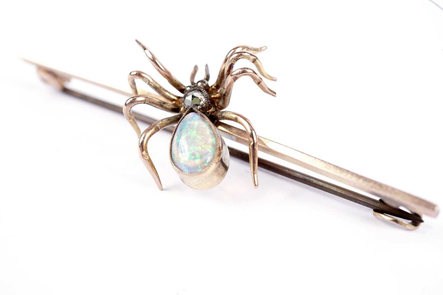 An opal and diamond spider brooch - Image 2 of 3