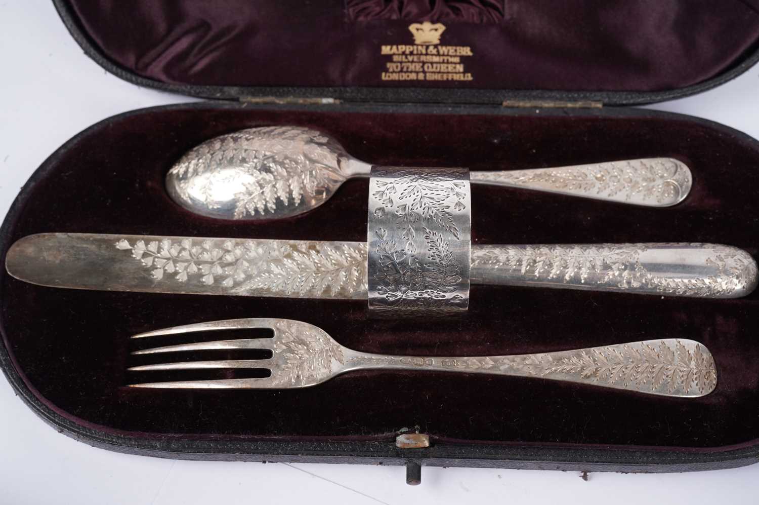 A silver Christening cutlery set; and others - Image 2 of 6