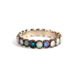 An opal eternity ring