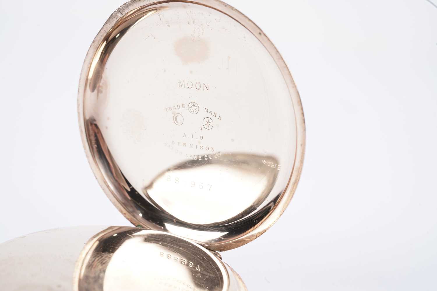 An antique gold-plated Zenith hunter pocket watch retailed by Reid & Sons - Image 6 of 6