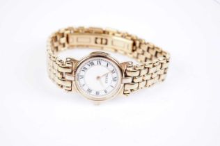 A lady's Gucci 3400L series gold plated wristwatch