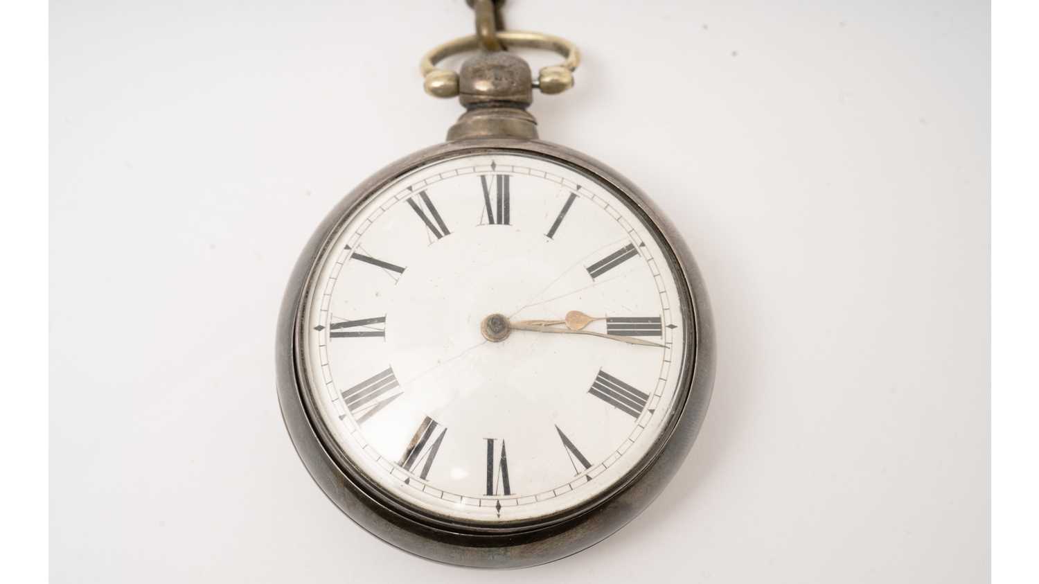 Adam Routledge, Carlisle: a silver pair cased pocket watch - Bild 2 aus 8