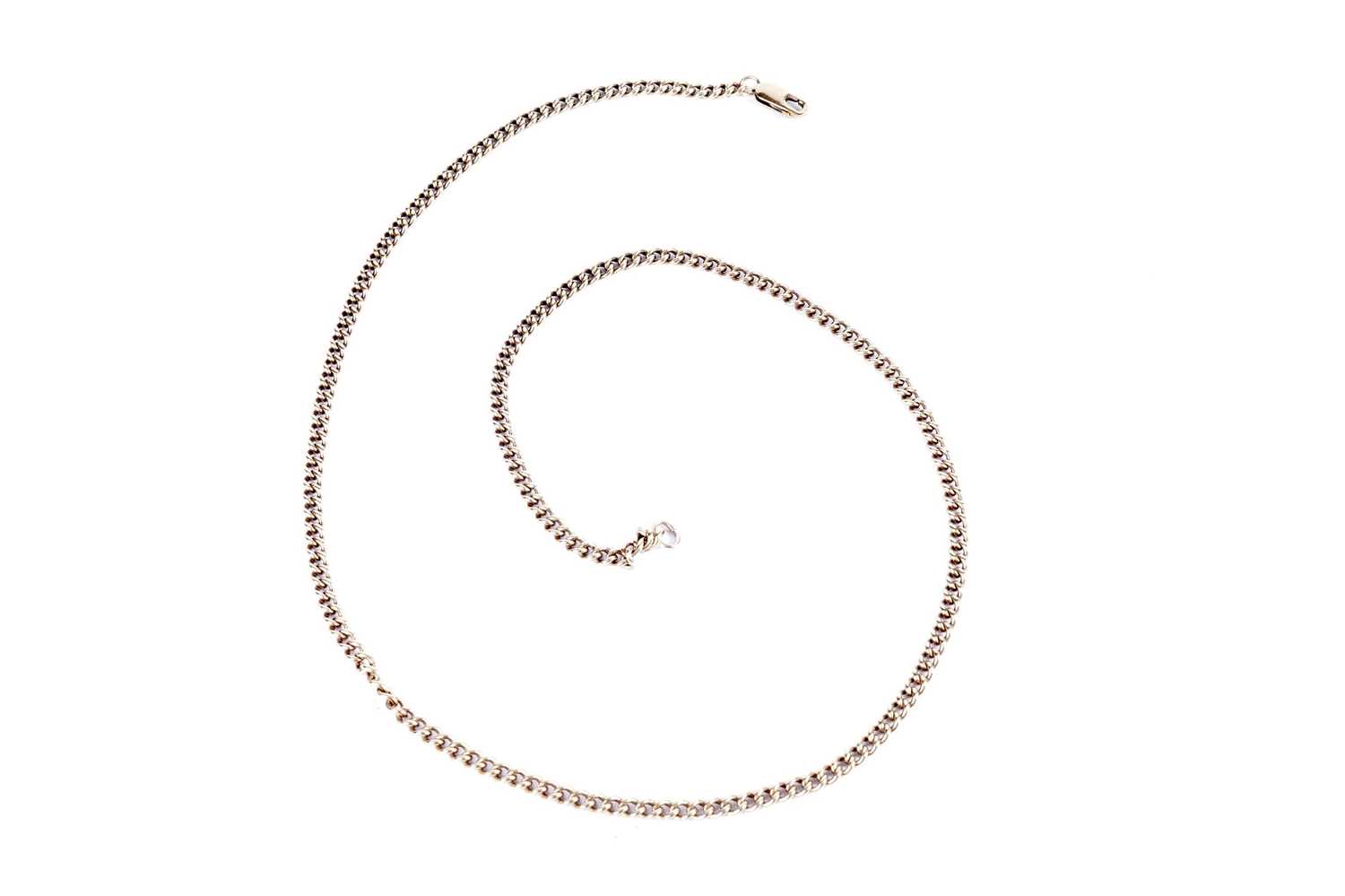 A 9ct yellow gold curb link chain necklace